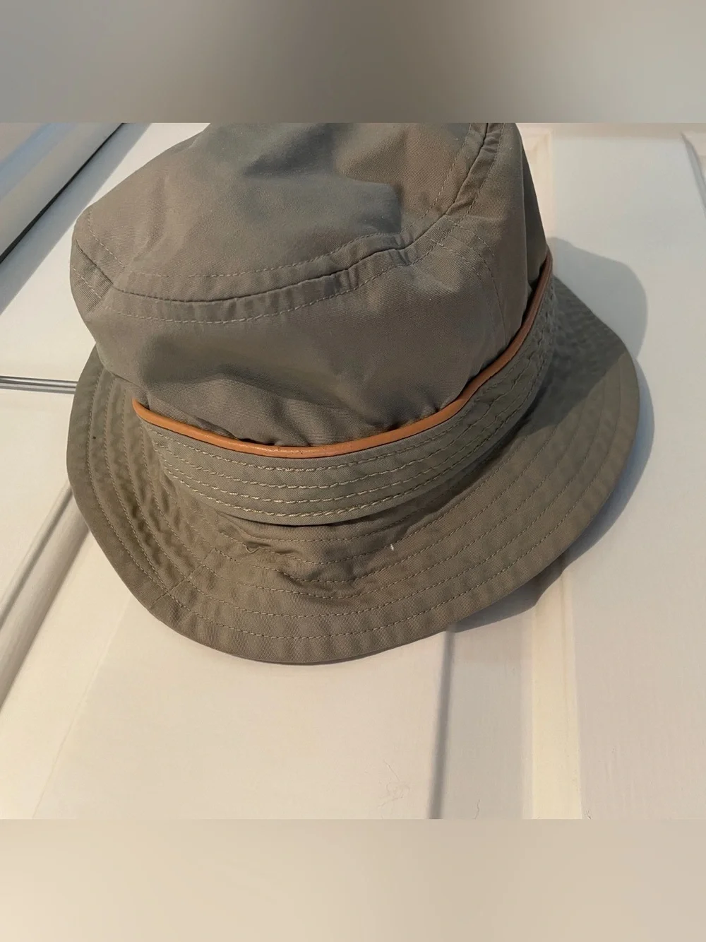 Vintage Mighty-Mac Khaki Bucket Hat with Trim Size M Made in USA